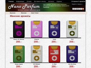 Карманные духи в Москве - Nano Parfum