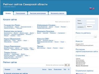 Рейтинг сайтов Самарской области -> Топ рейтинг сайтов rating-63.ru