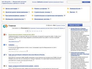 Izh-Stroy.Ru — Ижевский каталог строительных сайтов и статей