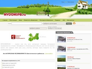 Загородная недвижимость: коттеджи, дачи, участки в Санкт-Петербурге и Ленинградской области