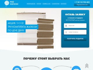 МИР ЖАЛЮЗИ - продажа жалюзи и рулонных штор во Пскове и Псковской области
