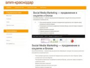 Social Media Marketing — продвижение в соцсетях и блогах-SMM