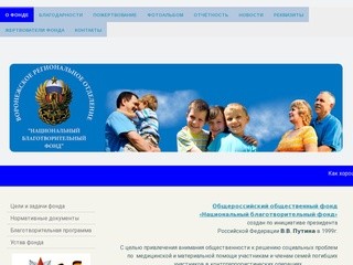 О фонде - Национальный Благотворительный Фонд Воронеж