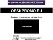 Создание и продвижение сайтов в Орске - ORSKPROMO.RU