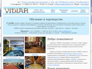 VIDIAR — наливные 3D-полы в Пскове