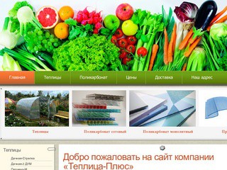 Теплицы, купить теплицу в Москве от компании " Теплица Плюс"