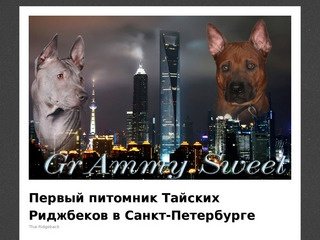 Первый питомник Тайских Риджбеков в Санкт-Петербурге | Thai Ridgeback