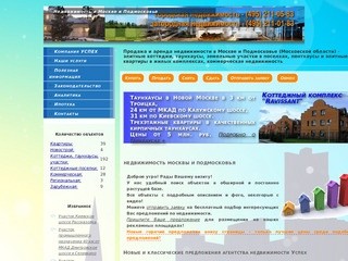 Недвижимость Москвы Подмосковья Квартиры Коттеджи Участки Коммерческая недвижимость Элитная