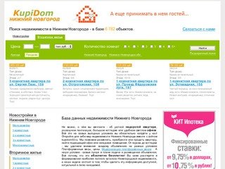 База данных недвижимости Нижнего Новгорода - «КупиДом Нижний Новгород»