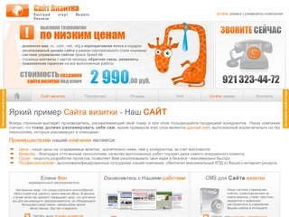 Сайт Визитка за 2 990р. Создание в Санкт-Петербурге.