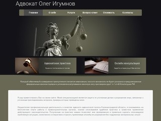 Адвокат Олег Игумнов