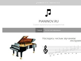 Настройка пианино и роялей в Элисте — "Pianinov"