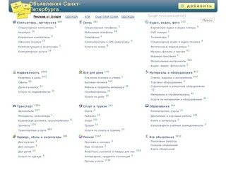 Объявления Санкт-Петербурга