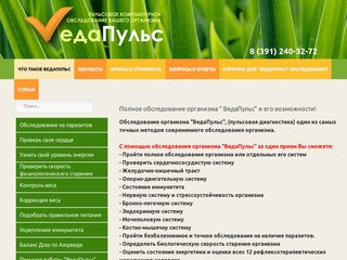 Что такое ведапульс - Компьютерная пульсовая диагностика «ВедаПульс» Красноярск