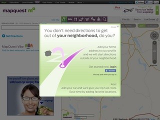 MapQuest Maps - Driving Directions - Map (Use MapQuest for driving directions and maps.  See local traffic and road conditions, find nearby businesses and restaurants, plus explore street maps and satellite photos)