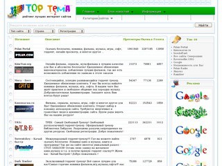 TemaTop.com - Рейтинг и каталог сайтов (список лучших сайтов рунета, каталог сайтов, оценки и коментарии)