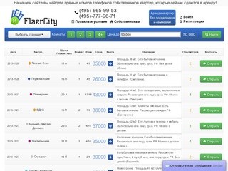 FlaerCity.ru  - аренда квартир в Москве.