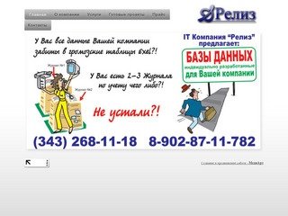 Релиз - Разработка баз данных Екатеринбург, базы данных на заказ