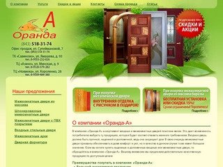 Компания «Оранда-А» в Казани. Межкомнатные двери из массива сосны и березы