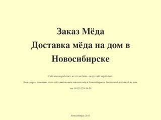 Заказ мёда. Купить мёд в Новосибирске с бесплатной доставкой на дом