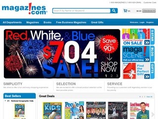 Discount Magazine Subscriptions (Magazines.com is the leading independent publishing agent of discount magazine subscriptions, featuring more than 4,000 publications. Magazines.com makes it easy for customers to find magazines of interest and manage their