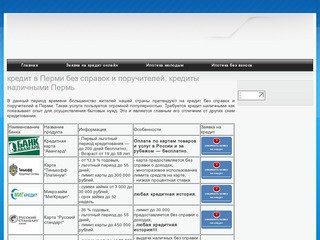 Кредит в Перми без справок и поручителей, кредиты наличными Пермь