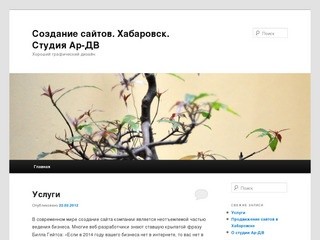 Создание сайтов. Хабаровск. Студия Ар-ДВ | Хороший графический дизайн