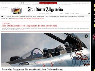 Aktuelle Nachrichten online - FAZ.NET («Frankfurter Allgemeine Zeitung» — одна из ведущих газет Германии)