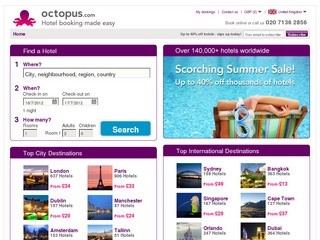 Octopus Travel — Специальные предложения и скидки по отелям от класса люкс до самых недорогих