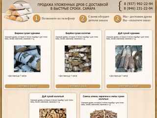 Продажа уложенных дров с доставкой. Самара