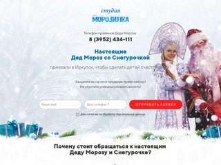 Заказать поздравление Деда Мороза и Снегурочку на дом в Иркутске - Дед Мороз из Морозилки