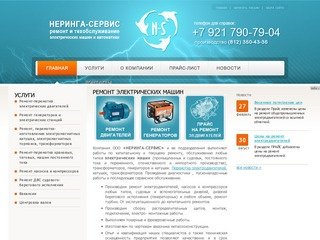 Ремонт и техническое обслуживание электродвигателей в СПб от Неринга Сервис Санкт-Петербург