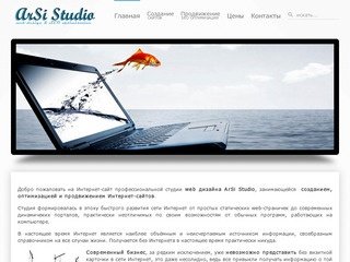 Создание и продвижение Интернет-сайтов - WEB студия ArSiStudio (Санкт-Петербург, Торфяная дорога 7Б, БЦ 