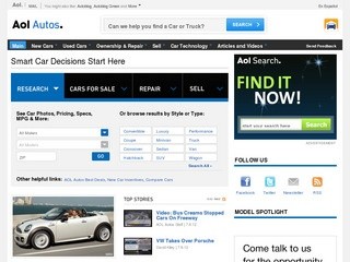 New and Used Car Listings, Car Reviews and Research Guides - AOL Autos (Search millions of car listings, compare car specs and prices, and read car reviews from owners and experts. Your guide to buy and research a car)
