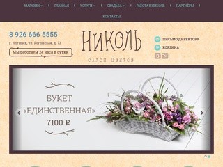 Доставка цветов в Ногинске, Электростали - Салон цветов 