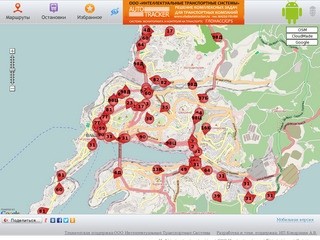 Местоположение транспорта в режиме реального времени. Город Владивосток.