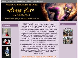 CRAZY CAT - магазин оригинальных подарков и предметов интерьера, Нижний Новгород