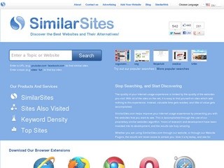SimilarSites.com - Easily Find Similar Websites (Discover the best websites and alternatives on the web. SimilarSites.com helps you find related sites and topics similar to the ones you love)(