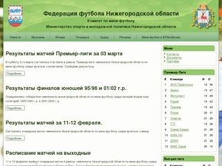 Федерация футбола Нижегородской области. Комитет по мини-футболу.