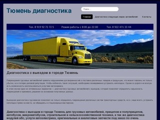 Диагностика с выездом в городе Тюмень для грузовых автомобилей