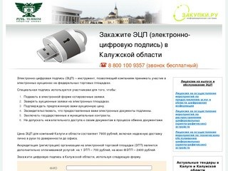 Электронно цифровая подпись в Калуге и Калужской области - ЭЦП