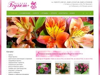 Цветочный магазин Букет Плюс Гатчина предлагает купить цветы недорого