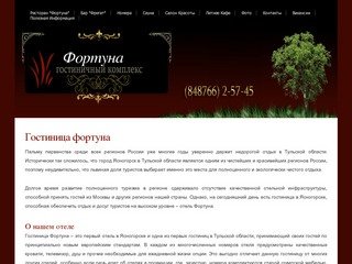 Гостиница фортуна в Ясногорске, недорогой отдых в отеле в Тульской области.