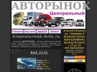Авторынок «ЦЕНТРАЛЬНЫЙ» г.Краснотурьинск - Покупка, продажа авто