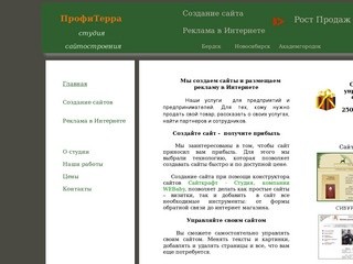 ПрофиТерра - Создание сайтов, Реклама в Интернете - Бердск, Новосибирск