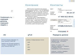 Ymdomain.ru продажа интересных доменов:) и покупка