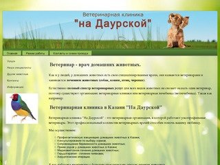 Ветеринарная клиника на Даурской в Казани. Услуги ветеринарного врача