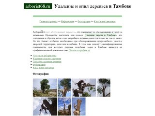 Удаление деревьев, Тамбов - arborist68.ru