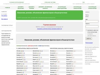Вакансии, резюме, фрилансеры Уфы и Башкортостана