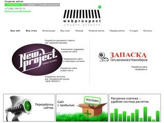 Создание сайтов в Новосибирске. Разработка сайтов в Новосибирске - Веб проспект